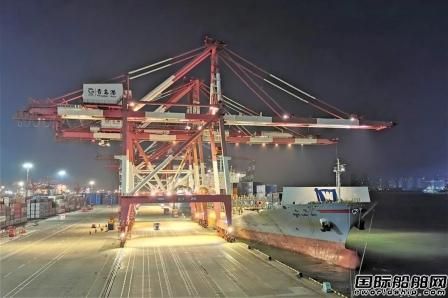 万海航运在山东港口首条中南美航线在青岛港正式运营