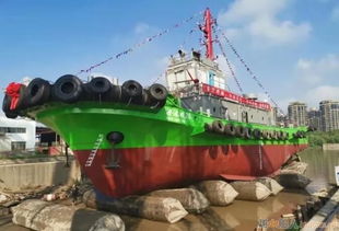 方圆造船澄港拖28全回转消防拖轮成功下水,助力港口拖轮运营升级